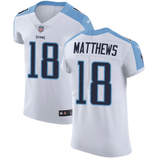 Men's Nike Tennessee Titans #18 Rishard Matthews White Vapor Untouchable Elite Player NFL Jersey - Ujersey