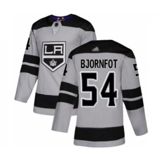 Men's Los Angeles Kings #54 Tobias Bjornfot Authentic Gray Alternate Hockey Jersey - Ujersey