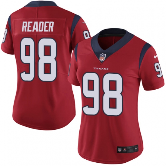 Women's Nike Houston Texans #98 D.J. Reader Red Alternate Vapor Untouchable Limited Player NFL Jersey - Ujersey