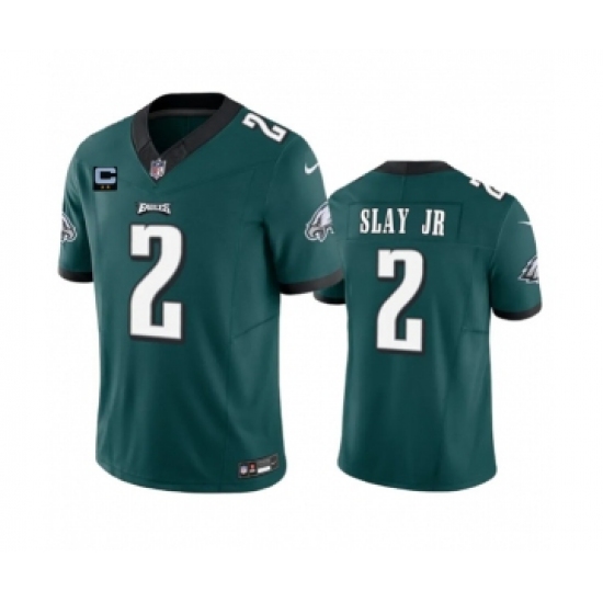 Men's Nike Philadelphia Eagles #2 Darius Slay JR Green 2023 F.U.S.E. 2-Star C Vapor Untouchable Limited Football Stitched Jersey - Ujersey