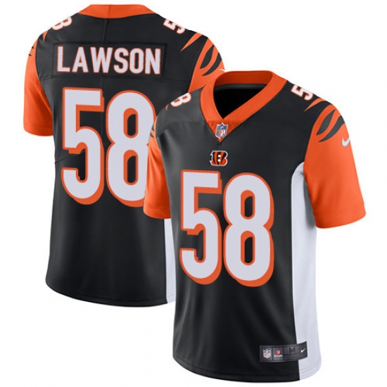 Youth Nike Cincinnati Bengals #58 Carl Lawson Vapor Untouchable Limited Black Team Color NFL Jersey - Ujersey