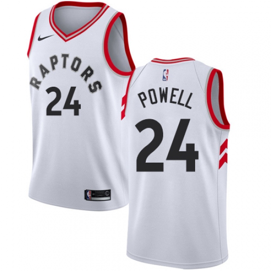 Men's Nike Toronto Raptors #24 Norman Powell Authentic White NBA Jersey - Association Edition - Ujersey
