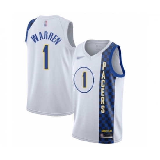 Youth Indiana Pacers #1 T.J. Warren Swingman White Basketball Jersey - 2019-20 City Edition - Ujersey