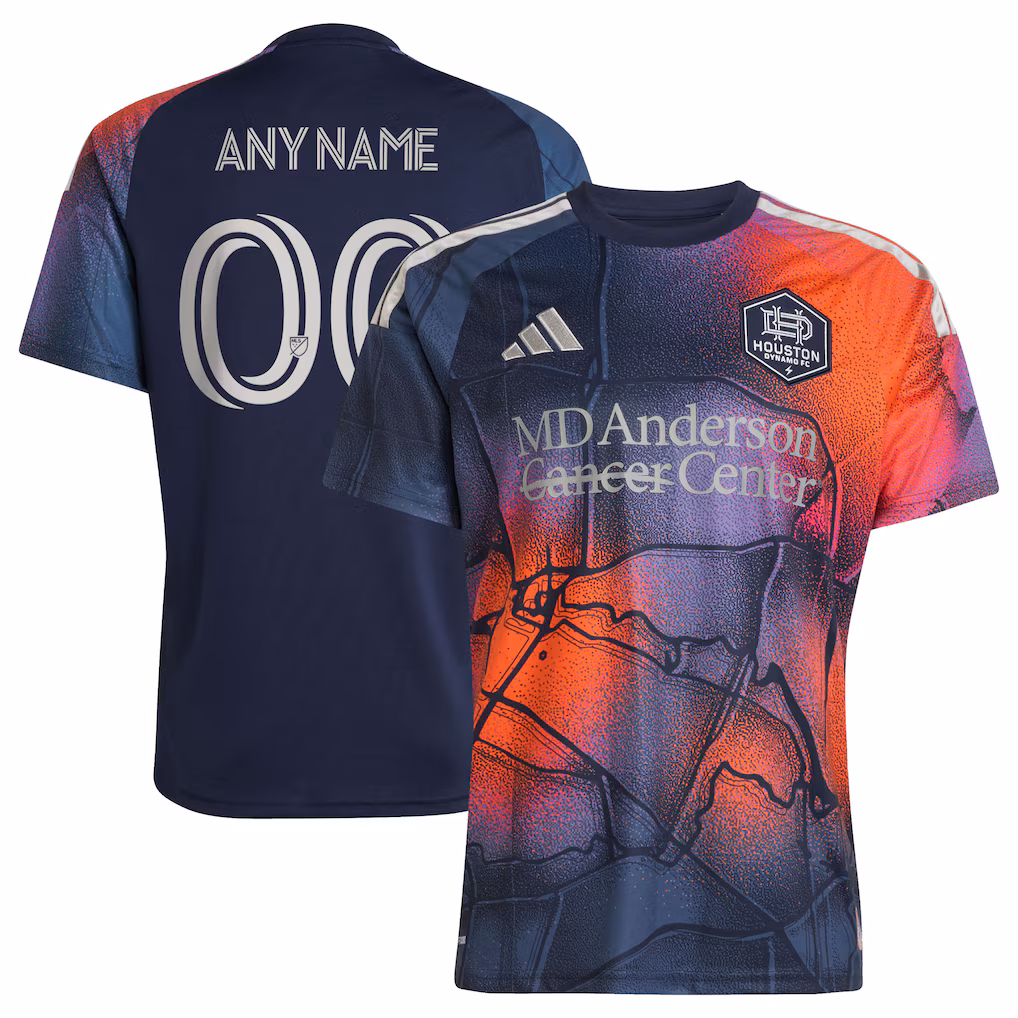 Men's Houston Dynamo FC adidas Blue 2026 Mission Control Replica Custom Jersey