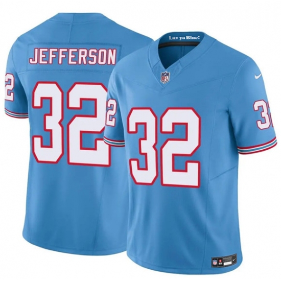 Men's Tennessee Titans #32 Jermar Jefferson Blue 2025 F.U.S.E. Throwback Vapor Limited Football Stitched Jersey - Ujersey
