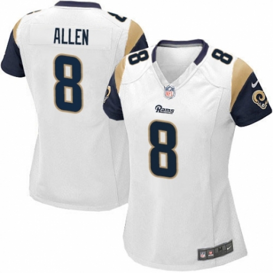 Women's Nike Los Angeles Rams #8 Brandon Allen Game White NFL Jersey - Ujersey