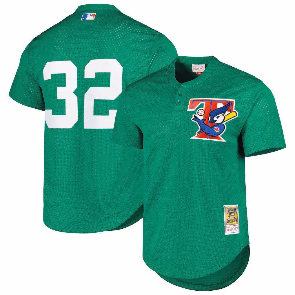 Men's Toronto Blue Jays Roy Halladay Mitchell & Ness Green Authentic Batting Practice Jersey