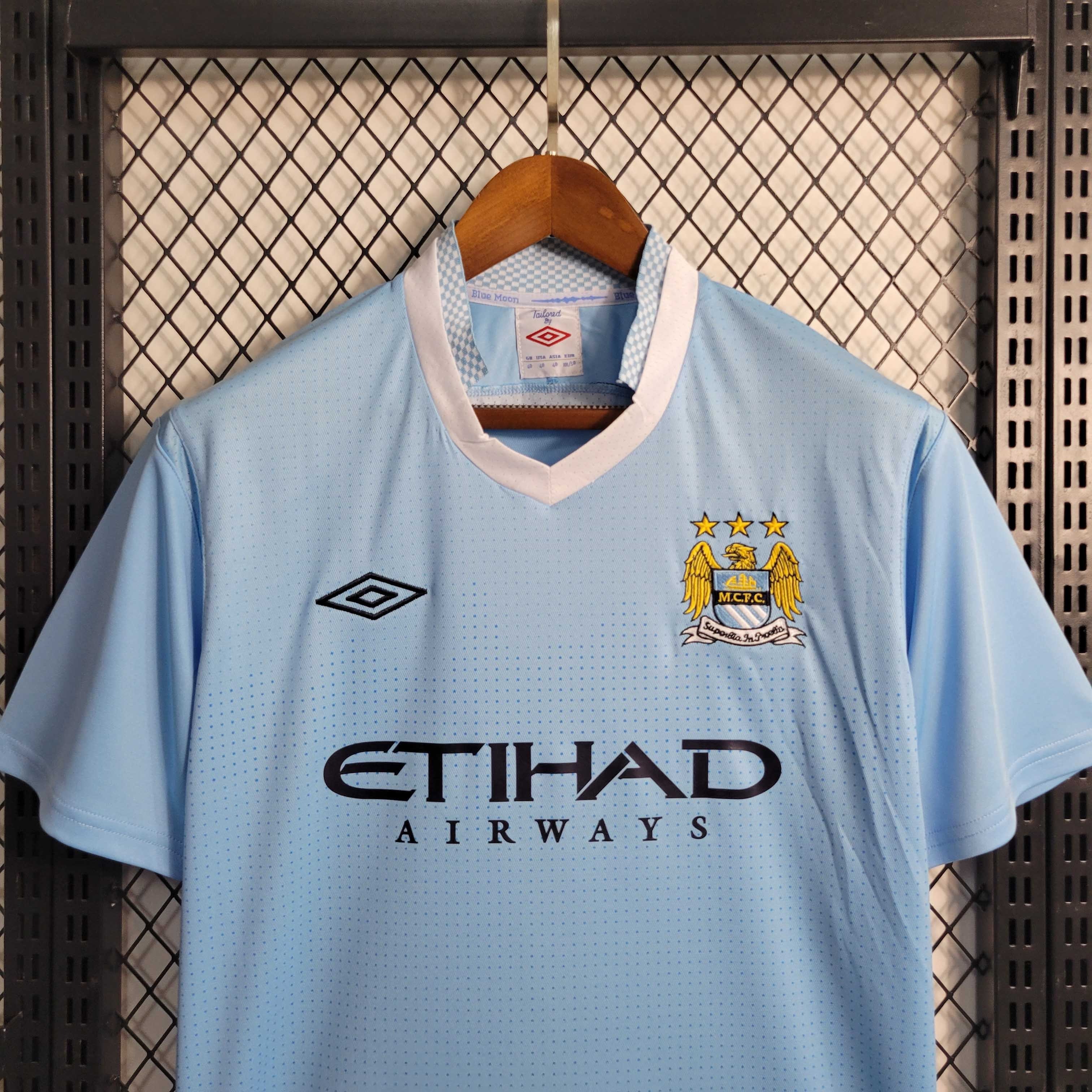 Manchester City Retro Home Football Jersey Shirt 2011/12