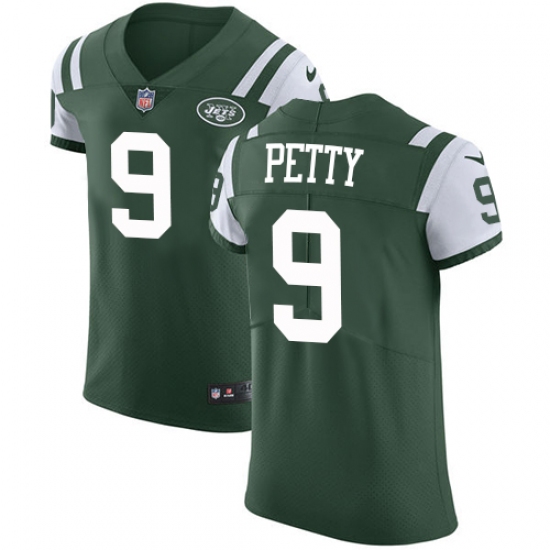 Men's Nike New York Jets #9 Bryce Petty Elite Green Team Color NFL Jersey - Ujersey