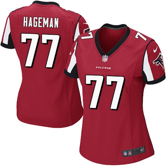 Women's Nike Atlanta Falcons #77 Ra'Shede Hageman Game Red Team Color NFL Jersey - Ujersey
