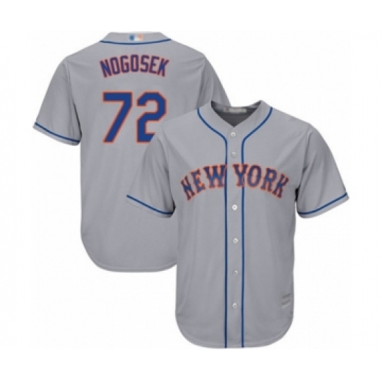 Youth New York Mets #72 Stephen Nogosek Authentic Grey Road Cool Base Baseball Player Jersey