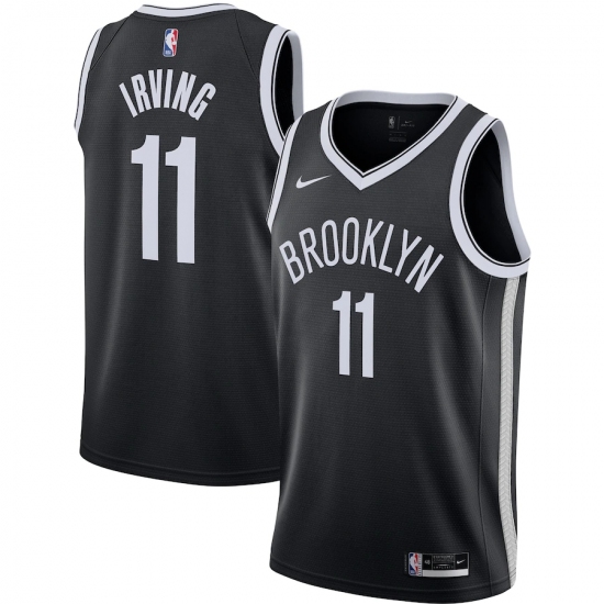 Men's Brooklyn Nets #11 Kyrie Irving Nike Black 2020-21 Swingman Jersey - Ujersey