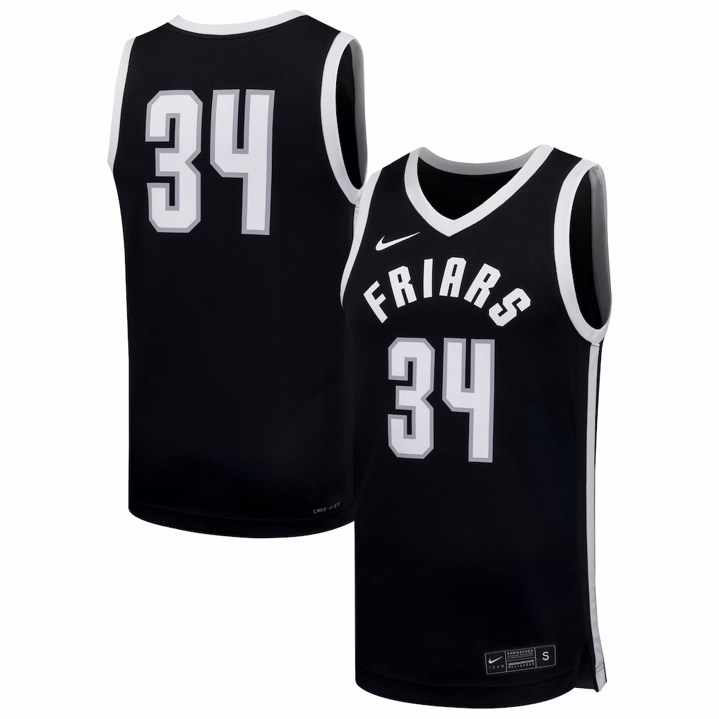 Men's Nike #34 Black Providence Friars Replica Basketball Jersey