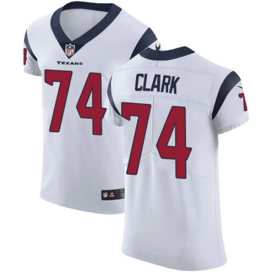 Men's Nike Houston Texans #74 Chris Clark White Vapor Untouchable Elite Player NFL Jersey - Ujersey