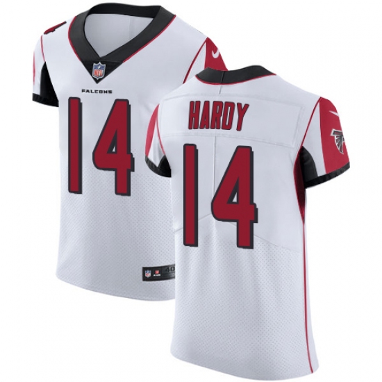 Men's Nike Atlanta Falcons #14 Justin Hardy White Vapor Untouchable Elite Player NFL Jersey - Ujersey