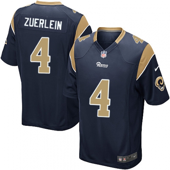 Men's Nike Los Angeles Rams #4 Greg Zuerlein Game Navy Blue Team Color NFL Jersey - Ujersey