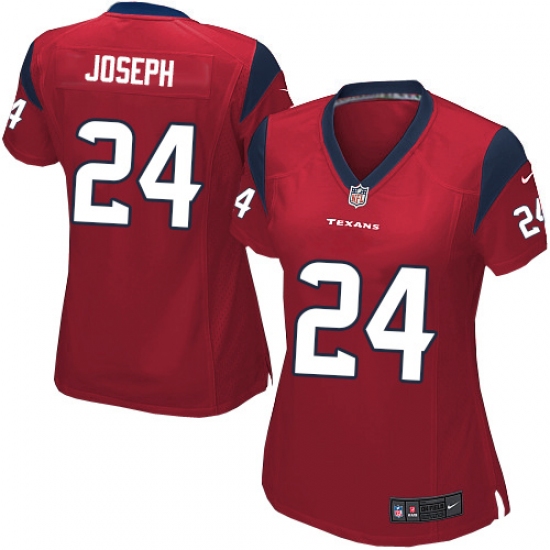 Women's Nike Houston Texans #24 Johnathan Joseph Game Red Alternate NFL Jersey - Ujersey