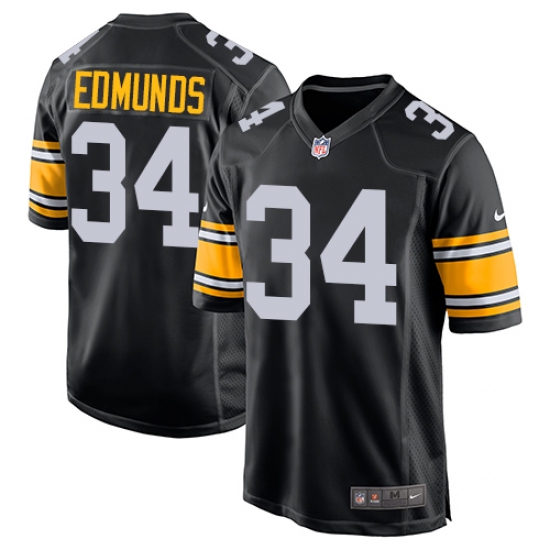 Men's Nike Pittsburgh Steelers #34 Terrell Edmunds Game Black Alternate NFL Jersey - Ujersey