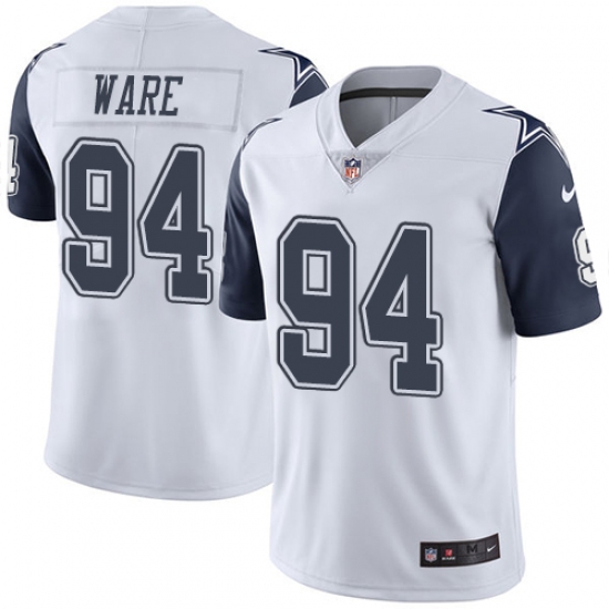 Men's Nike Dallas Cowboys #94 DeMarcus Ware Limited White Rush Vapor Untouchable NFL Jersey - Ujersey