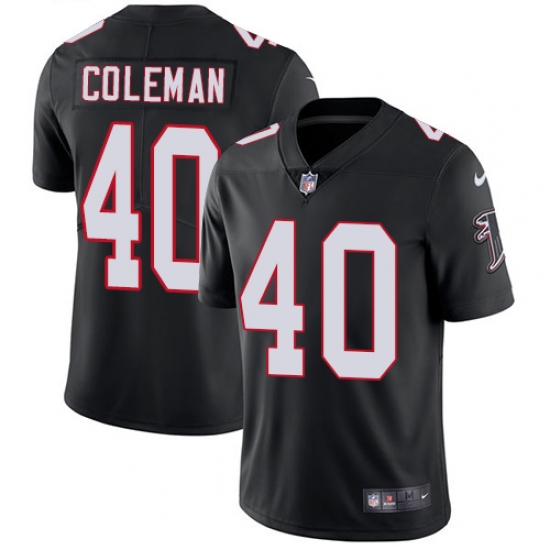 Youth Nike Atlanta Falcons #40 Derrick Coleman Black Alternate Vapor Untouchable Limited Player NFL Jersey - Ujersey
