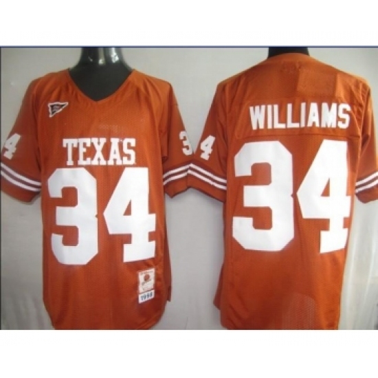 Texas Longhorns 34 Williams orange m&n Jerseys - Ujersey