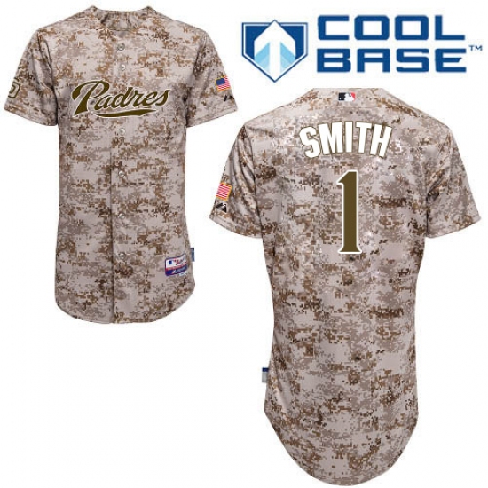 Men's Majestic San Diego Padres #1 Ozzie Smith Replica Camo Alternate 2 Cool Base MLB Jersey - Ujersey