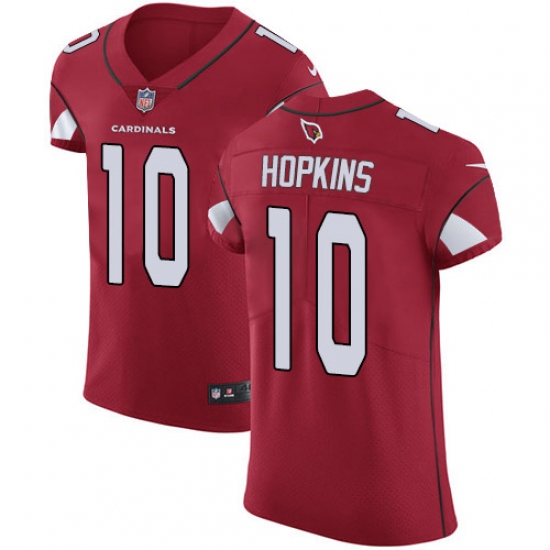 Men's Nike Arizona Cardinals #10 DeAndre Hopkins Red Team Color Stitched NFL Vapor Untouchable Elite Jersey - Ujersey