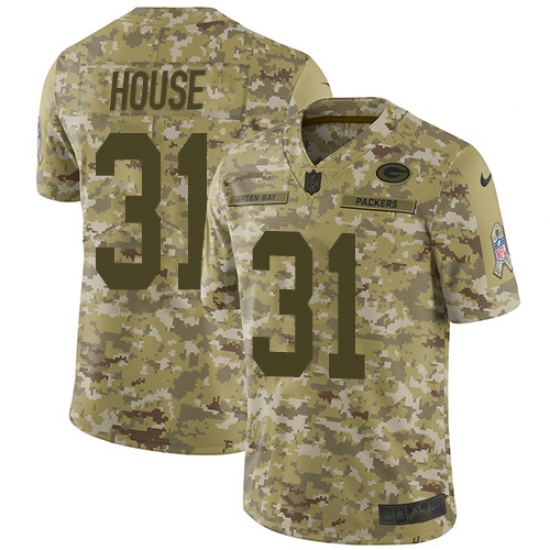 Youth Nike Green Bay Packers #31 Davon House Limited Camo 2018 Salute to Service NFL Jersey - Ujersey