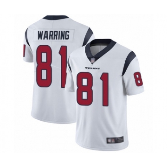 Men's Houston Texans #81 Kahale Warring White Vapor Untouchable Limited Player Football Jersey - Ujersey