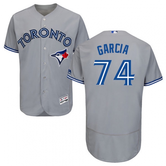 Men's Majestic Toronto Blue Jays #74 Jaime Garcia Grey Road Flex Base Authentic Collection MLB Jersey