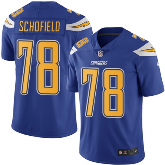 Youth Nike Los Angeles Chargers #78 Michael Schofield Limited Electric Blue Rush Vapor Untouchable NFL Jersey - Ujersey
