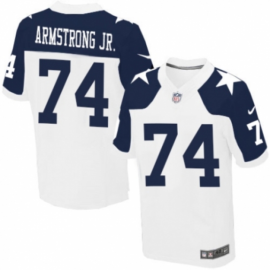 Men's Nike Dallas Cowboys #74 Dorance Armstrong Jr. Elite White Throwback Alternate NFL Jersey - Ujersey