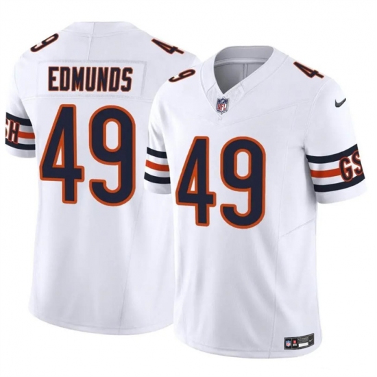 Men's Chicago Bears #49 Tremaine Edmunds White 2023 F.U.S.E. Vapor Football Stitched Jersey - Ujersey