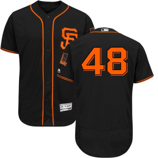 Men's Majestic San Francisco Giants #48 Pablo Sandoval Black Flexbase Authentic Collection MLB Jersey - Ujersey