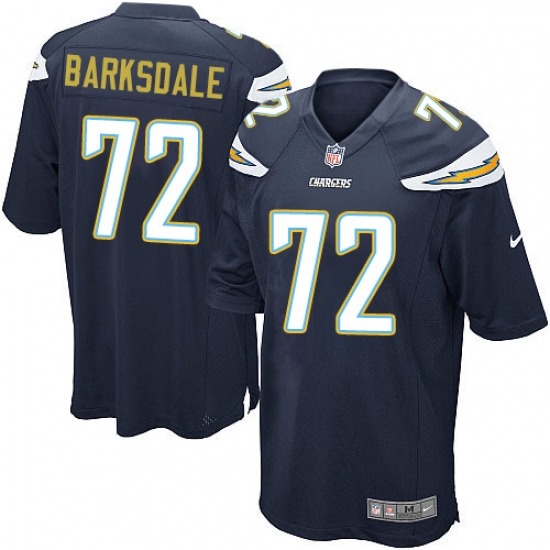 Men's Nike Los Angeles Chargers #72 Joe Barksdale Game Navy Blue Team Color NFL Jersey - Ujersey
