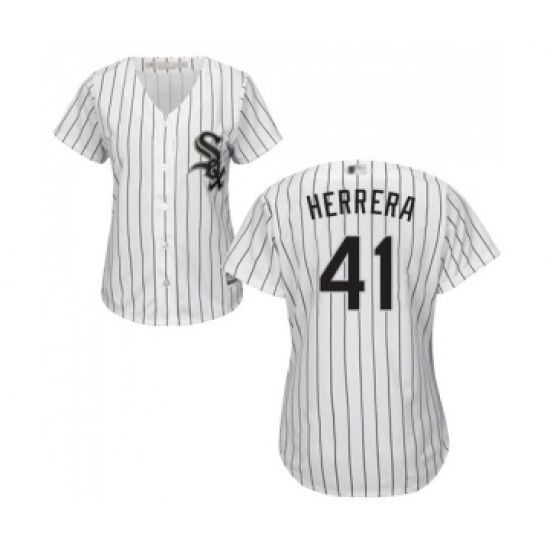Women's Chicago White Sox #41 Kelvin Herrera Replica White Home Cool Base Baseball Jersey - Ujersey