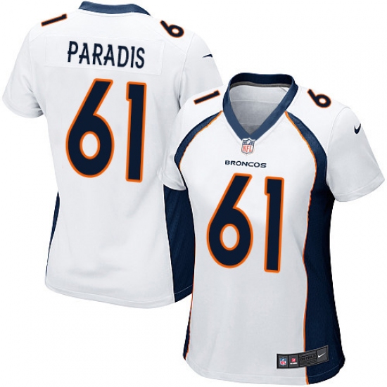 Women's Nike Denver Broncos #61 Matt Paradis Game White NFL Jersey - Ujersey