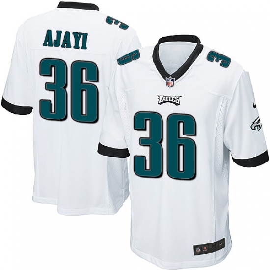 Men's Nike Philadelphia Eagles #36 Jay Ajayi Game White NFL Jersey - Ujersey