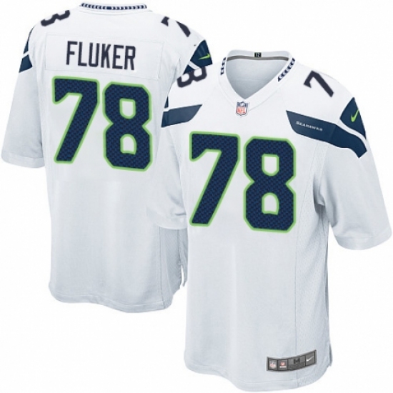 Men's Nike Seattle Seahawks #78 D.J. Fluker Game White NFL Jersey - Ujersey