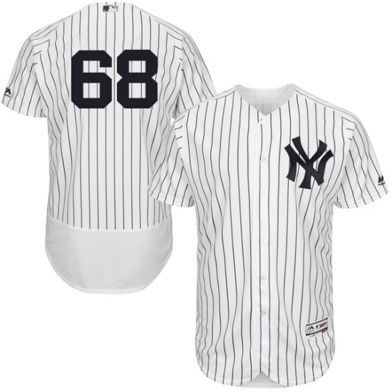 Men's Majestic New York Yankees #68 Dellin Betances White Home Flex Base Authentic Collection MLB Jersey - Ujersey