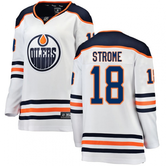 Women's Edmonton Oilers #18 Ryan Strome Authentic White Away Fanatics Branded Breakaway NHL Jersey - Ujersey