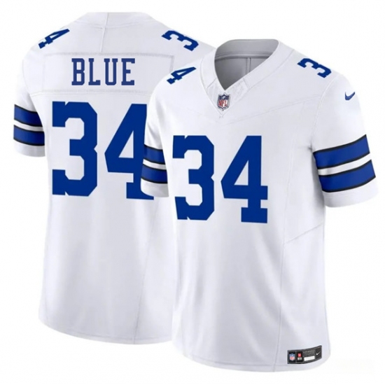 Men's Dallas Cowboys #34 Jaydon Blue White 2025 Draft F.U.S.E. Vapor Untouchable Limited Football Stitched Jersey - Ujersey