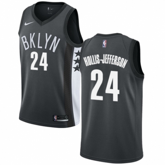Youth Nike Brooklyn Nets #24 Rondae Hollis-Jefferson Swingman Gray NBA Jersey Statement Edition - Ujersey