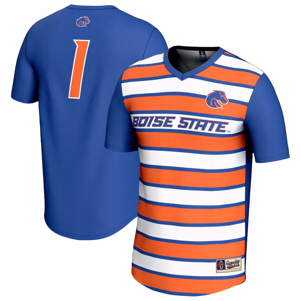 Youth GameDay Greats Royal Boise State Broncos Lightweight Collegiate Soccer Fashion Jersey - Ujersey Shop