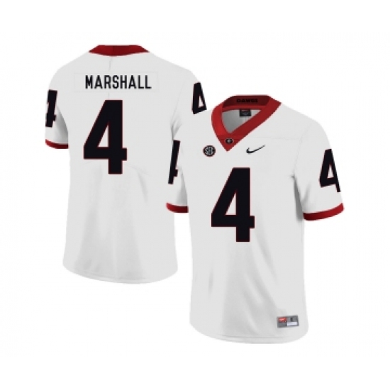 Georgia Bulldogs 4 Keith Marshall White Nike College Football Jersey - Ujersey