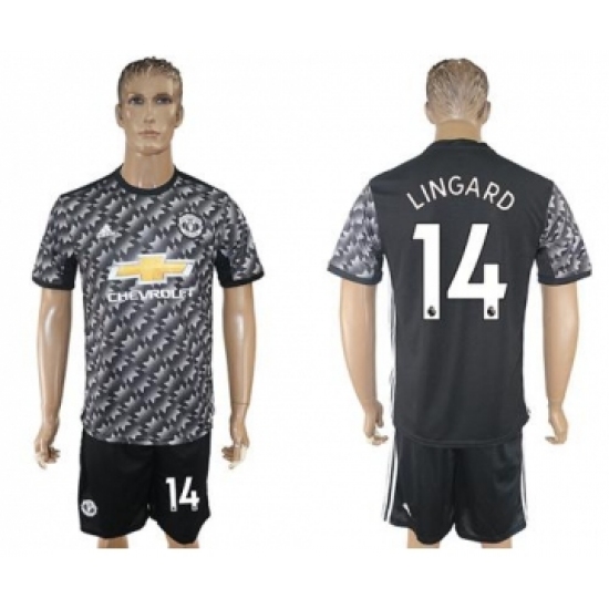 Manchester United #14 Lingard Black Soccer Club Jersey