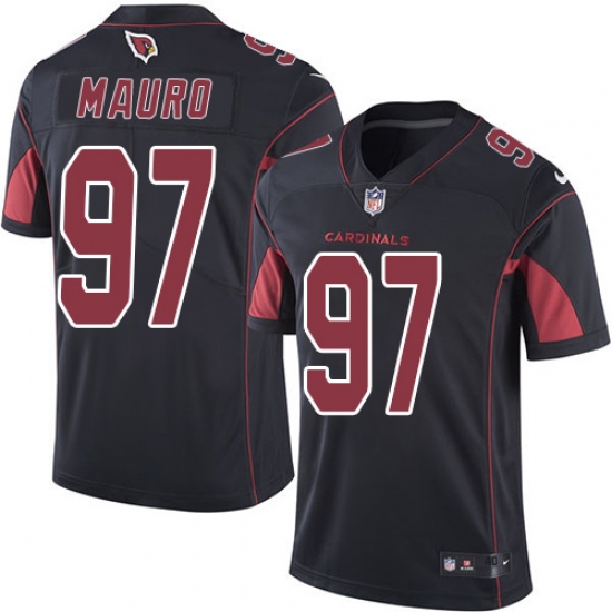 Men's Nike Arizona Cardinals #97 Josh Mauro Elite Black Rush Vapor Untouchable NFL Jersey - Ujersey