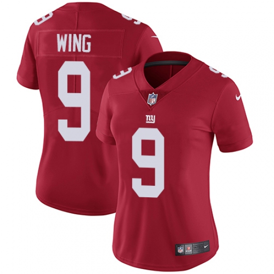 Women's Nike New York Giants #9 Brad Wing Red Alternate Vapor Untouchable Limited Player NFL Jersey - Ujersey