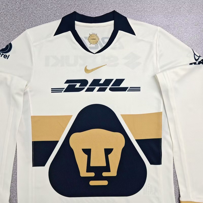 Pumas UNAM Soccer Jersey Home Long Sleeve Custom Shirt 2025-26 - Ujersey