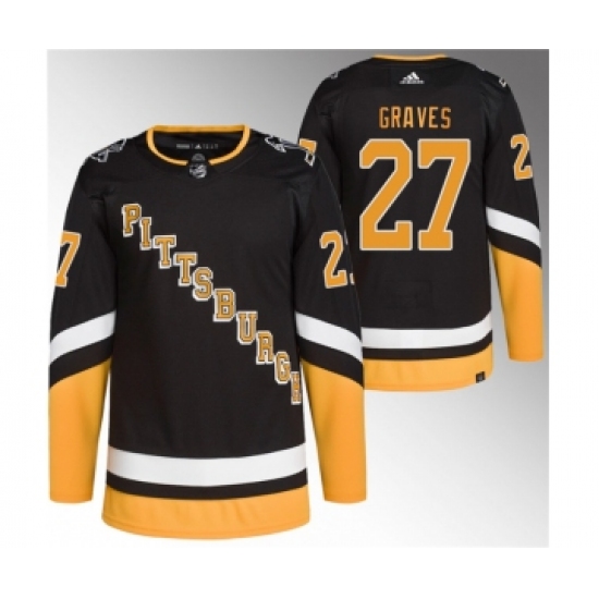 Men's Pittsburgh Penguins #27 Ryan Graves Black 2021-22 Alternate Primegreen Stitched Jersey - Ujersey